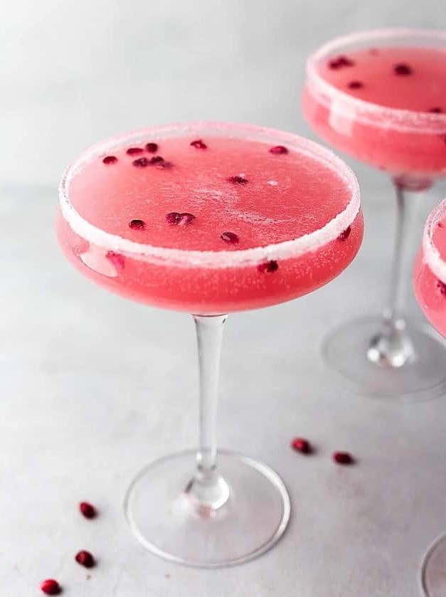 Pomegranate Maple Fizz Cocktail