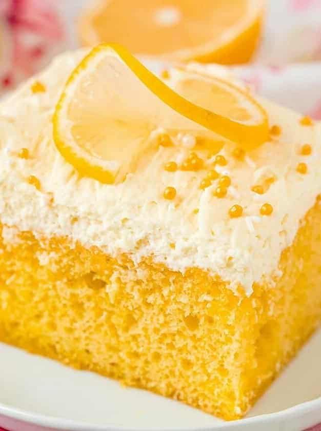 Lemon Jello Poke Cake