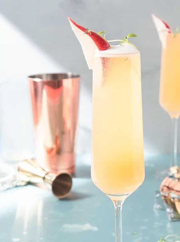 Pear and Gin Prosecco Cocktail