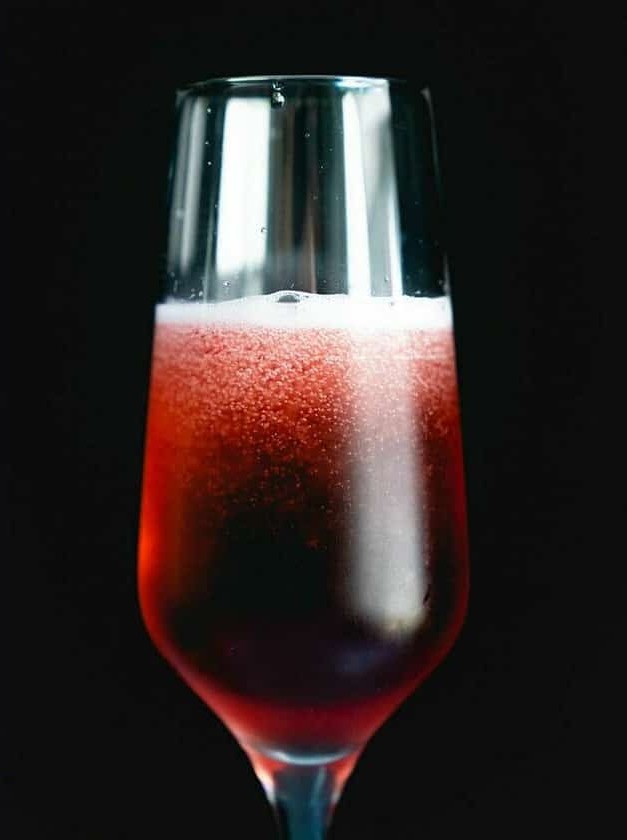 Chambord and Champagne Cocktail