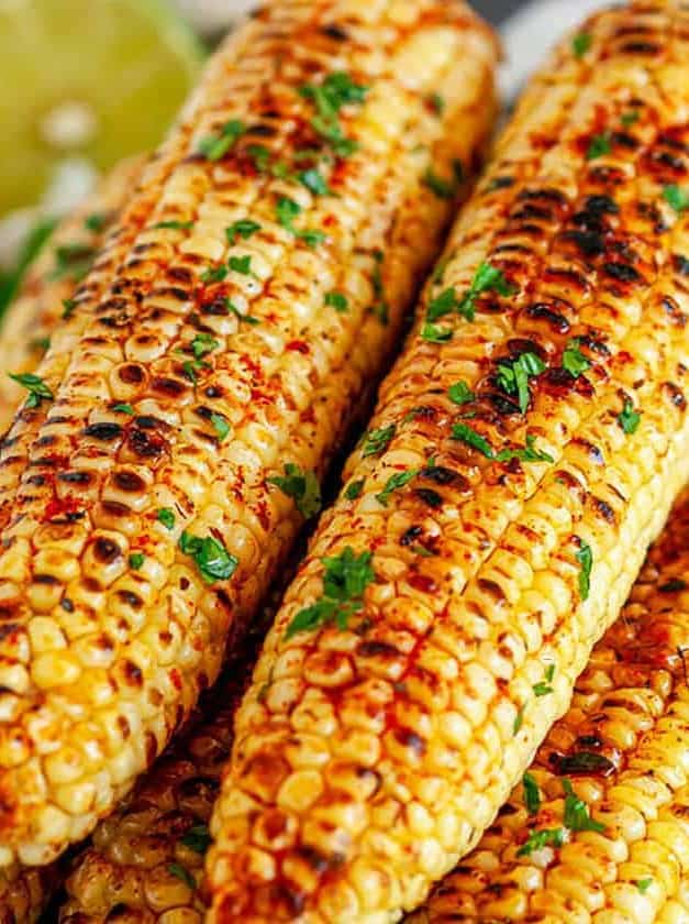 Grilled Chili Lime Honey Butter Corn on The Cob