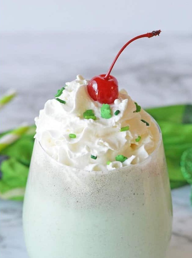 Boozy Shamrock Shake Cocktail