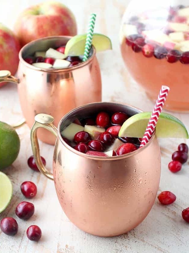 Cranberry Apple Moscow Mule Punch