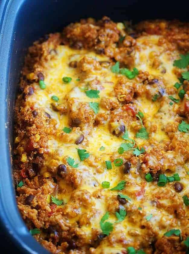 Slow Cooker Chicken Enchilada Quinoa