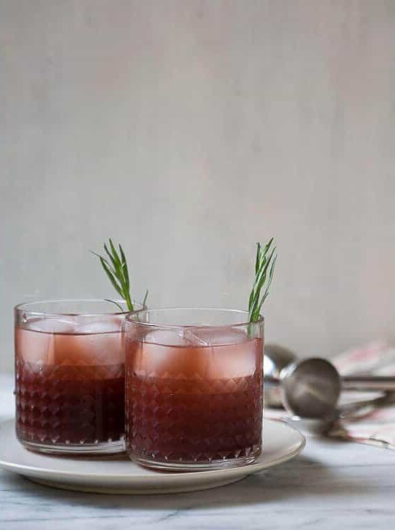 Pomegranate Tarragon Caipiroska