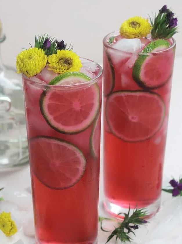 Hibiscus Tequila and Sprite Cocktail