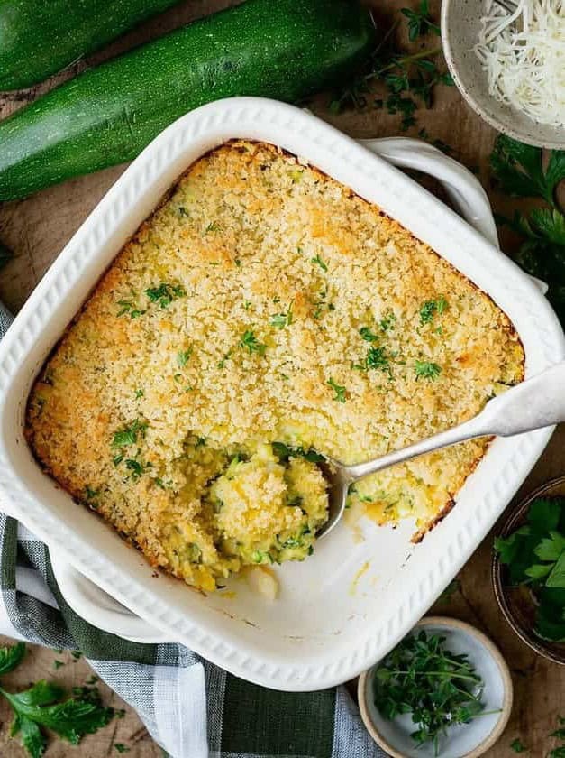 Garlic Parmesan Zucchini Casserole