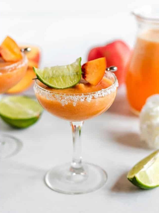 Fresh Peach Margaritas