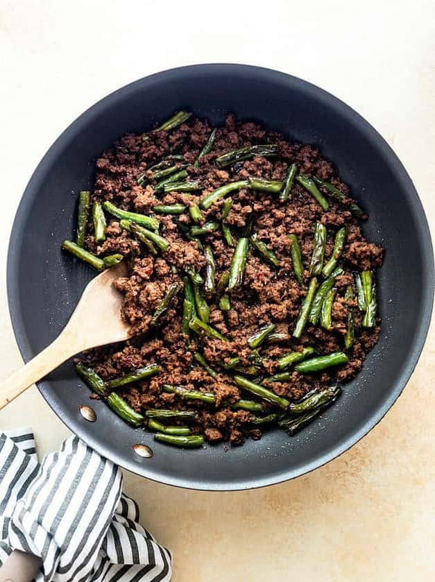 Green Bean and Ground Beef Stir Fry