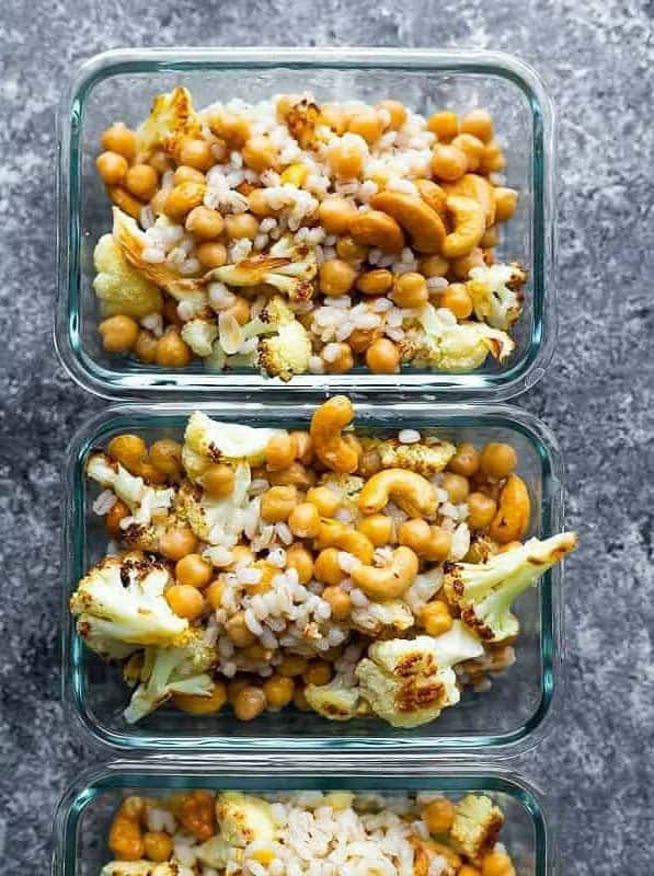 Cauliflower Cashew Lunch Bowls