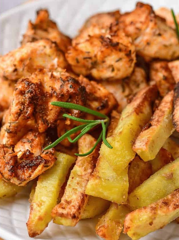 Air Fryer Chicken Breast and Potatoes