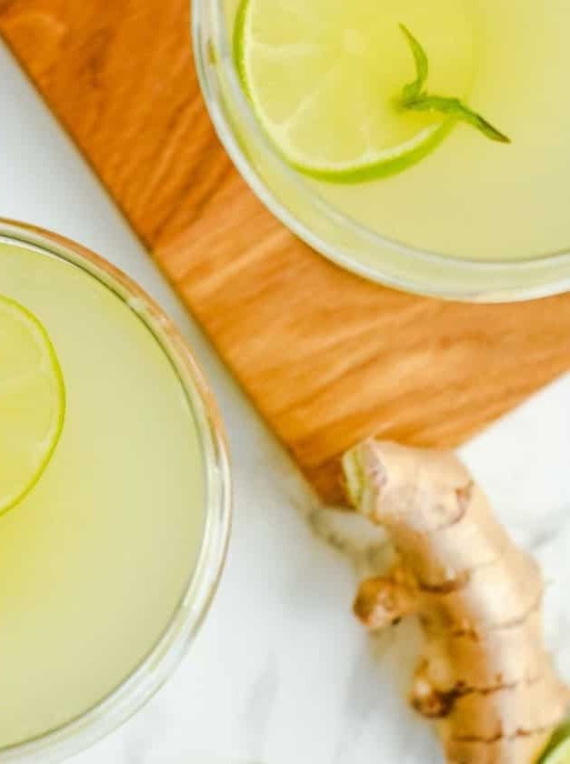 Basil Ginger Gin Gimlet