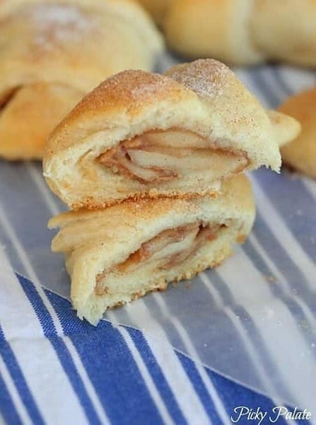 Apple Peanut Butter Crescents