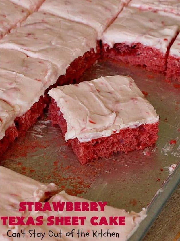 Strawberry Texas Sheet Cake