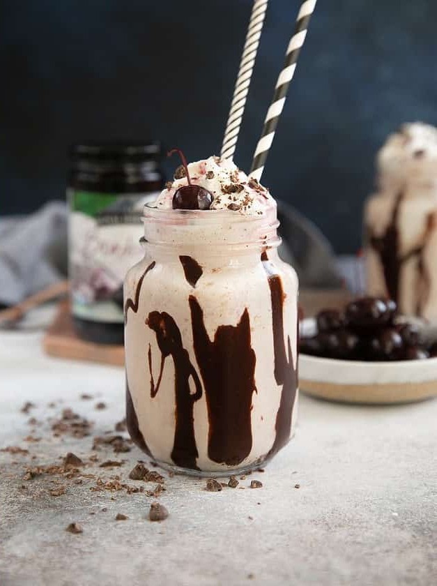 Cherry Bourbon Milkshake With Espresso