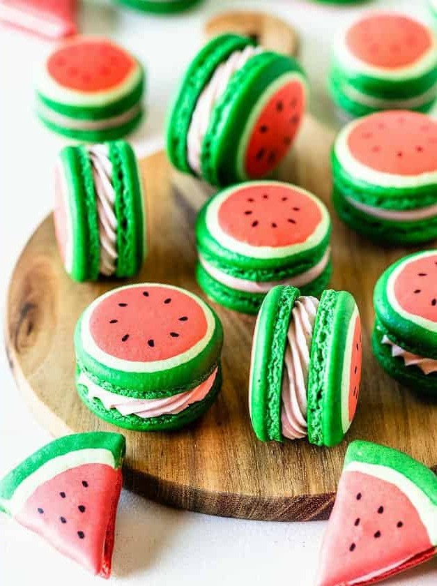 Watermelon Macarons