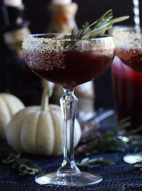 Spooky Pomegranate Mezcal Cocktail