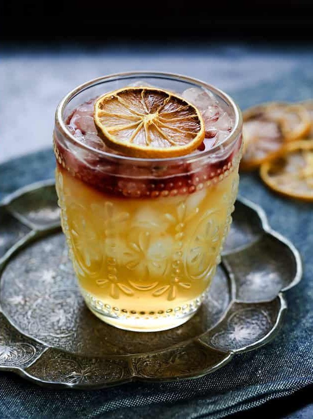 New York Sour With Spiced Pear