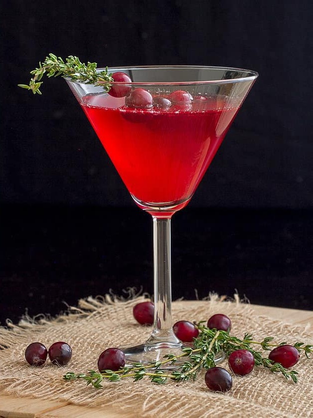 Cranberry Thyme Martini