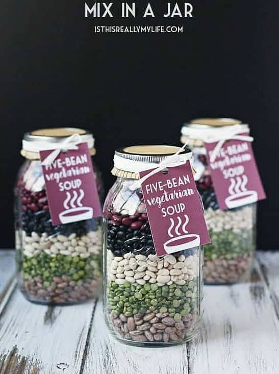 Five-Bean Soup Mix in a Jar