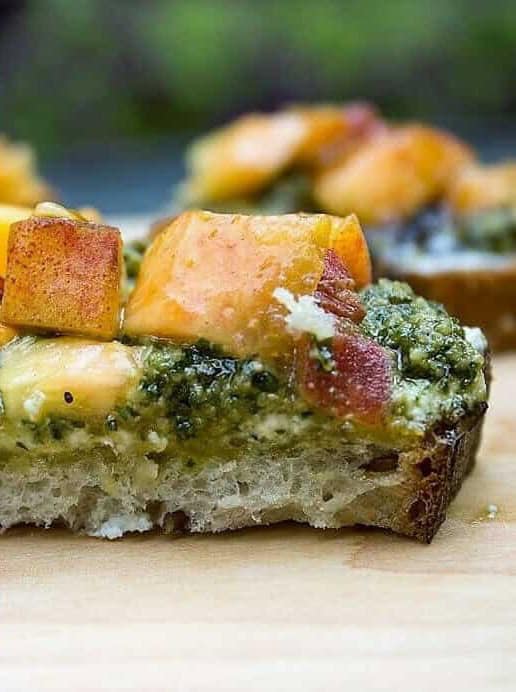 Pesto Ricotta Crostini