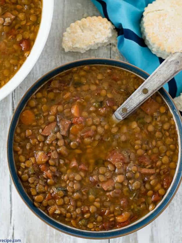 Crock Pot Ham and Lentils Soup