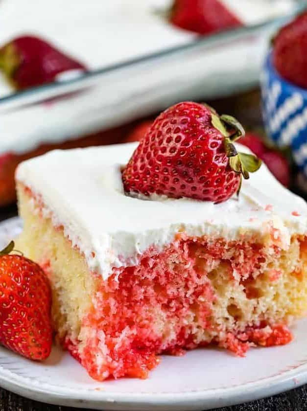 Strawberry Jello Poke Cake