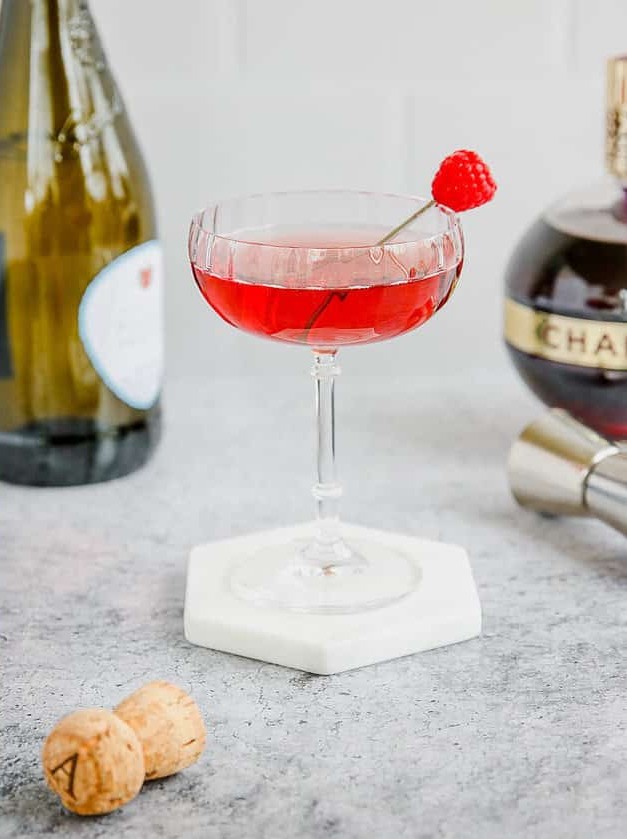 Chambord and Champagne Cocktail