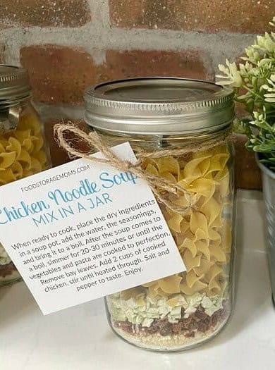 Chicken Noodle Soup Mix in a Jar