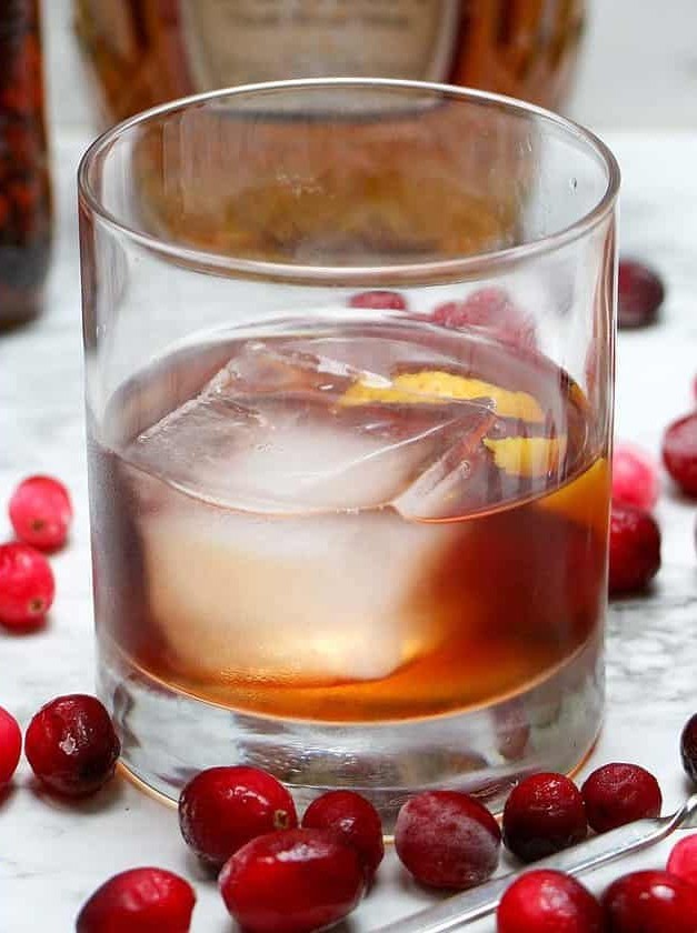 Crown Vanilla Whiskey Cocktail With Cranberry