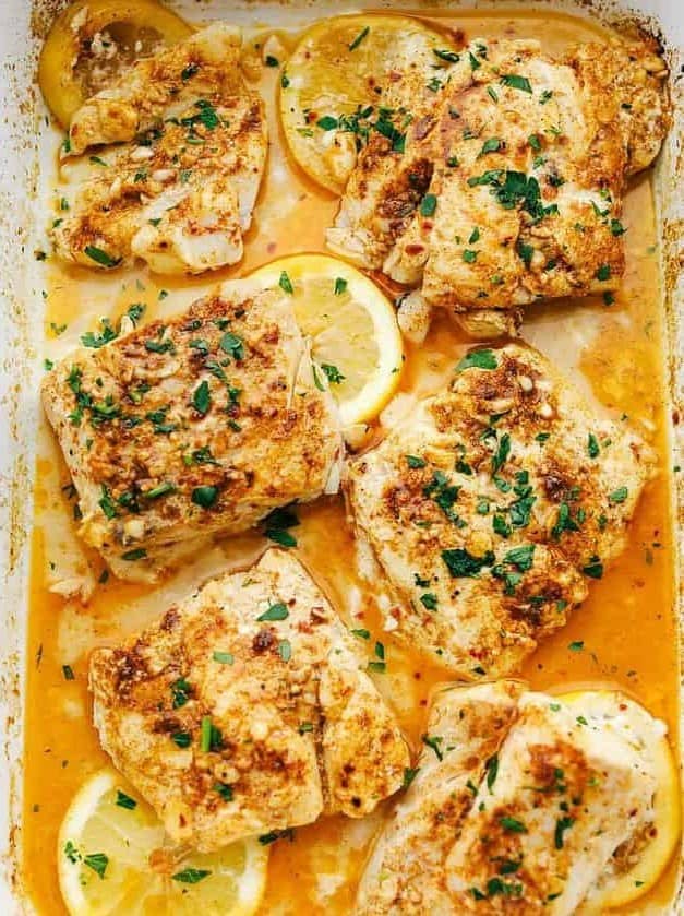 Baked Cajun Garlic Butter Cod