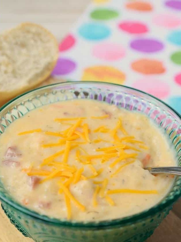 Slow Cooker Leftover Ham & Shredded Potato Soup