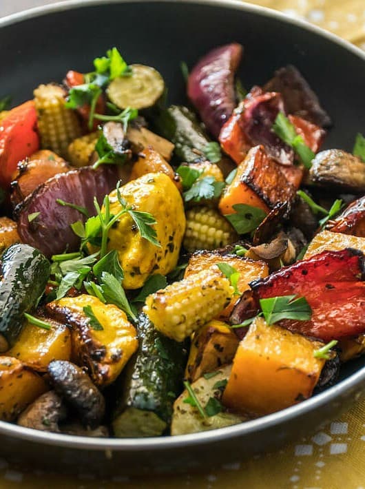 Chimichurri Oven Roasted Vegetables