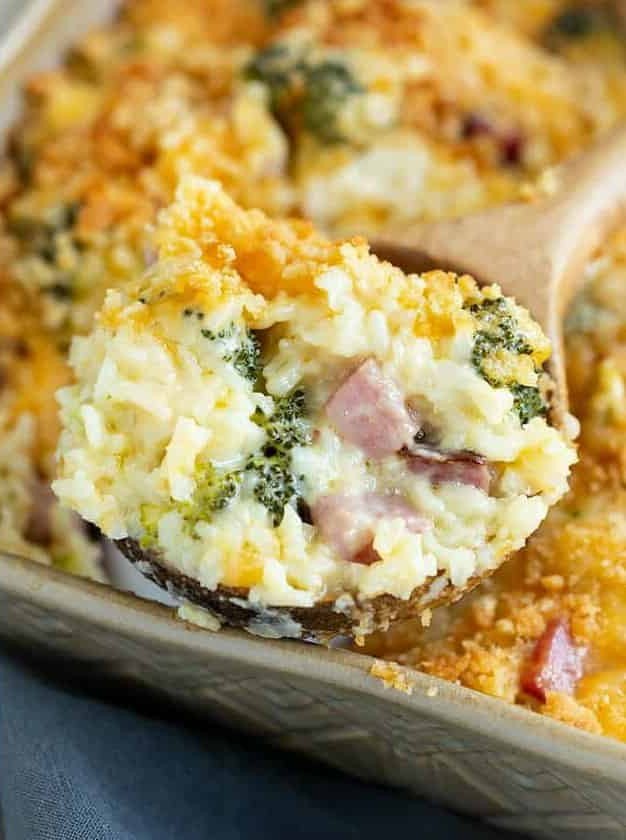 Ham Casserole with Broccoli and Rice