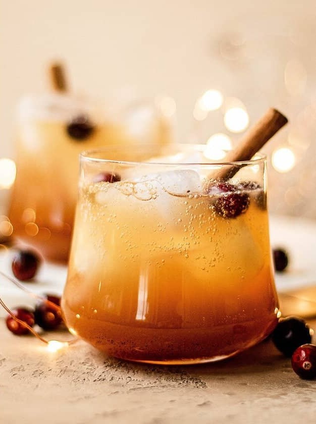 Bourbon Apple Cider Fizz Cocktail