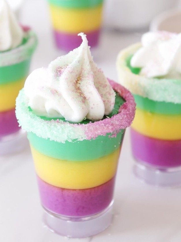 Mardi Gras Jello Shots