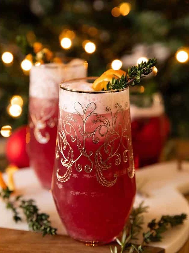 Spiced Cranberry Gin Fizz