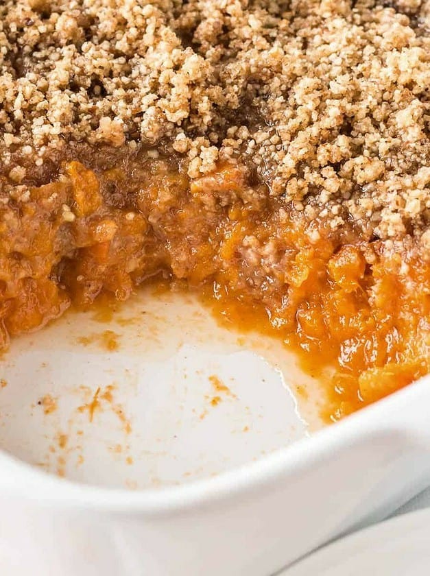 Sweet Potato Casserole with Pecan Topping