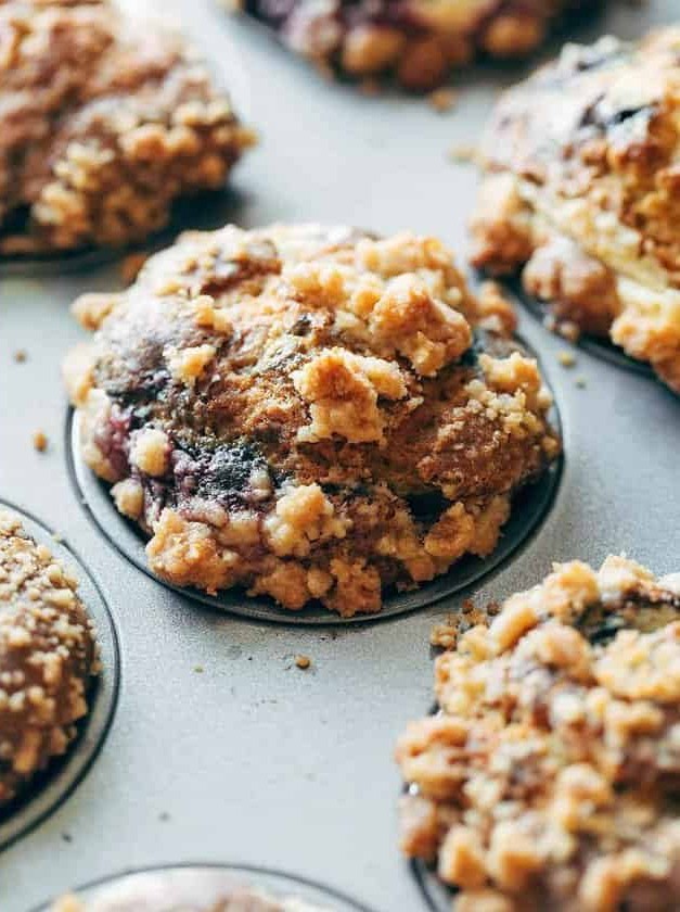 Triple Berry Cheesecake Muffins