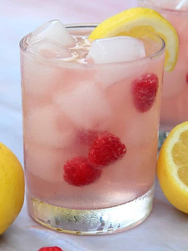 Raspberry Lemonade Vodka Spritzer