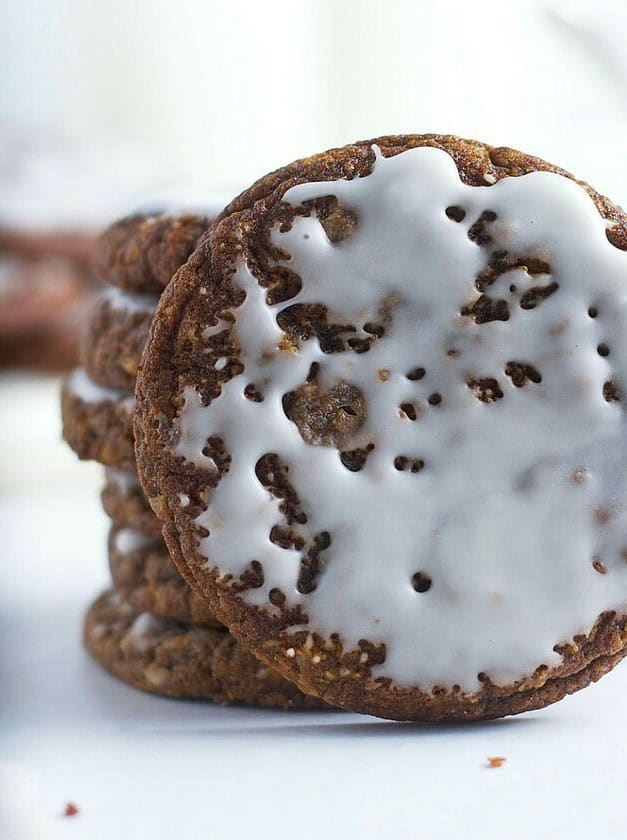 Iced Molasses Cookies