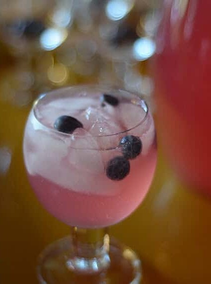 Blueberry Lemonade Punch With Prosecco