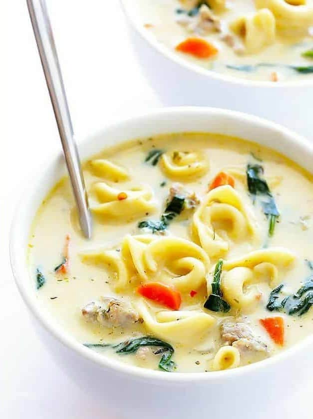 Creamy Tortellini and Sausage Soup