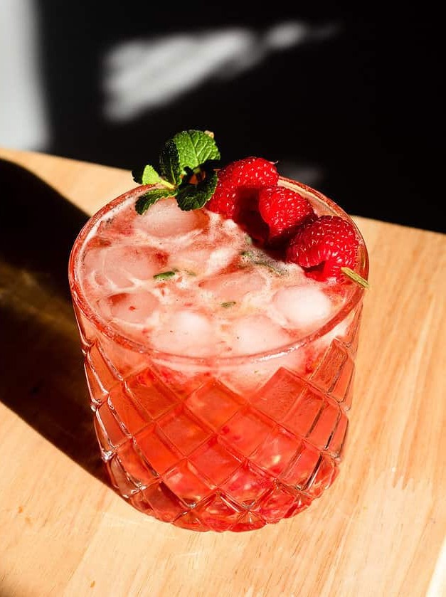 Raspberry Bourbon Smash