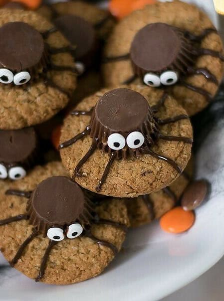 Peanut Butter Spider Cookies