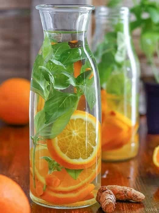 Orange Basil Infused Water