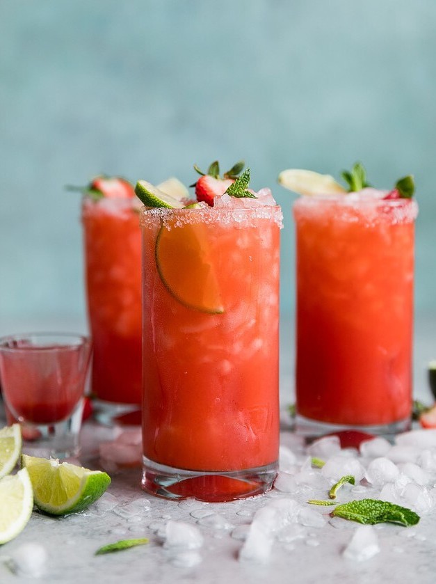 Strawberry Mint Margaritas