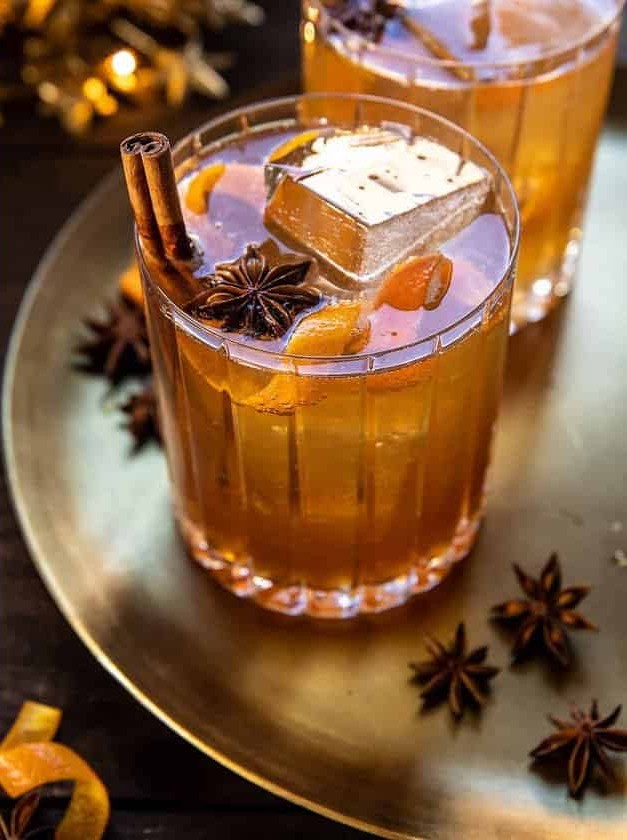 Spiced Maple Bourbon Fizz