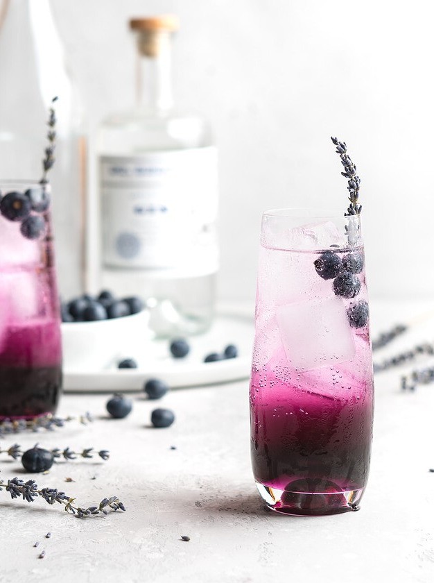 Lavender Blueberry Gin Sparkler