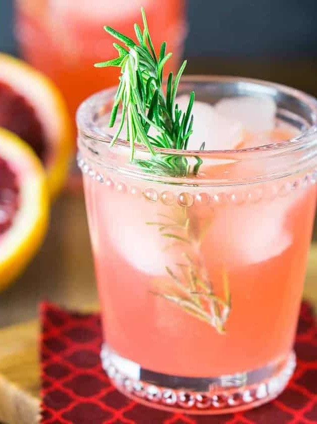 Blood Orange-Rosemary Gin and Tonic